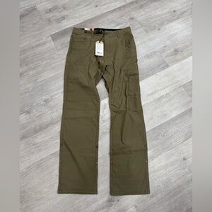 Prana Stretch Zion Pant ii Slate Green Straight Leg Hiking Chino Men 31x32